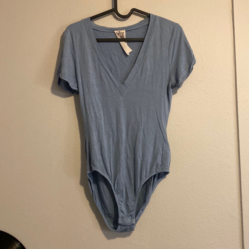 Free People blue bodysuit
